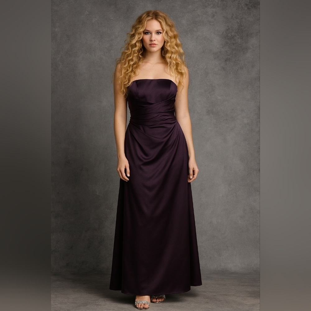 Source Unknown Strapless Dark Purple Dress